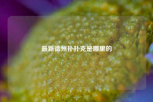 最新德州扑扑克是哪里的