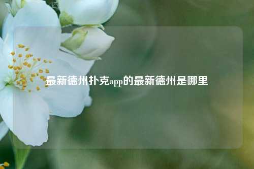 最新德州扑克app的最新德州是哪里