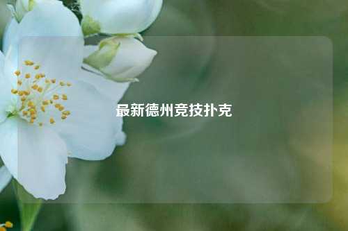 最新德州竞技扑克