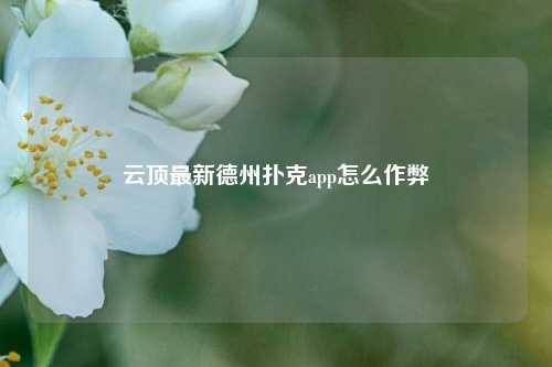 云顶最新德州扑克app怎么作弊