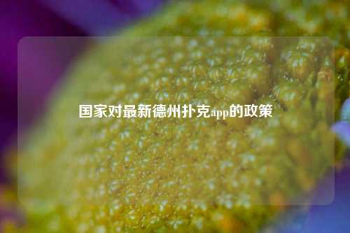 国家对最新德州扑克app的政策
