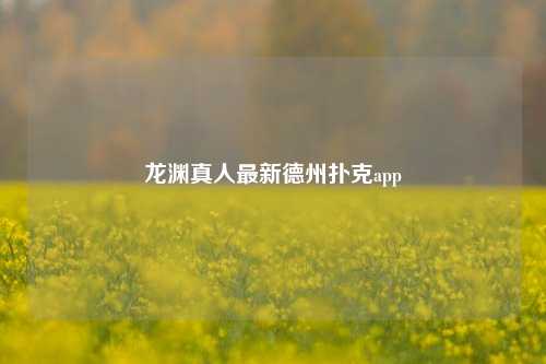 龙渊真人最新德州扑克app