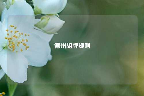 德州胡牌规则