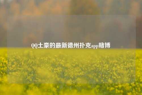 QQ土豪的最新德州扑克app赌博